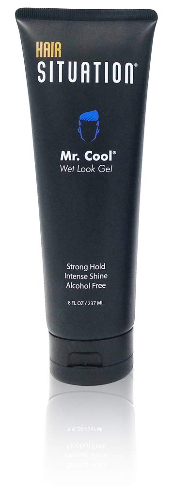 Mr Cool Wet Look Intense Shine Alcohol Free Hair Gel 8 FL OZ
