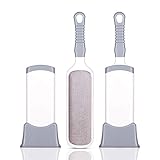Lint Remover - 5ivepets Pet Hair Remover - 2-Sided Lint Brush with Self-Cleaning Large Base - Reusable Pet Hair Removal Tool - Removes Dog & Cat Fur, Lint and Dust from Clothing, Furniture and More