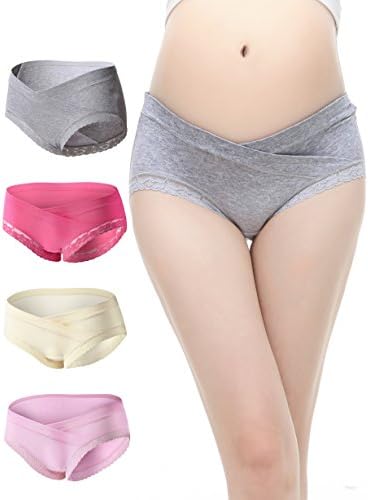 Slimart 4 PCS Cotton Maternity Pregnant Mother Panties Lingerie Briefs Underpants Underwear
