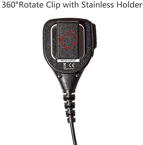 radtel Platinum Series Rainproof Heavy Duty Shoulder Remote Speaker Mic Compatible RT-470 RT-470X RT-490 MD-380 MD-UV380 Kenwood TK-2202 Baofeng Btech radios,Microphone (Common MIc) - Image 5