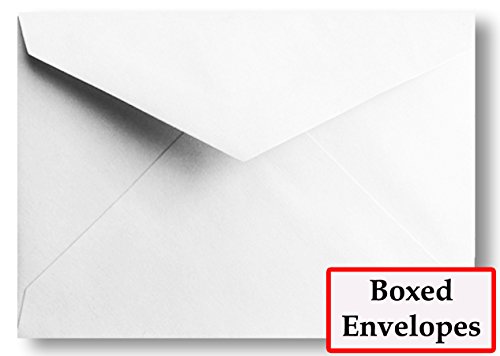 Baronial 5-1/2 Bar A2 (4-3/8 x 5-3/4) size Bright White 50 Boxed Pointed Flap for 4-1/8 x 5-1/2 Thank You Enclosures Weddings Response from The Envelope Gallery - Thumbnail 3