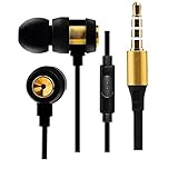 Headphones, AutumnFall Super Bass Stereo In-Ear Earphone Sport Headset with Headphone Storage Bag (Gold)