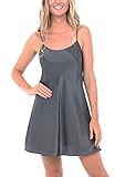 Del Rossa Women's Satin Nightgown, Long Camisole Chemise