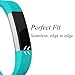 GEAK Compatible with Fitbit Alta and fitbit Alta HR Band, Soft Classic Accessories Sport Bands Compatible for Fitbit Alta HR/Fitbit Ace,White Teal Pink,Small