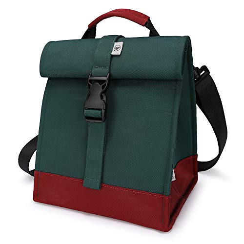 SUNNY BIRD Insulated Lunch Bag Rolltop Lunch Box Tote Lunchbox Bag for