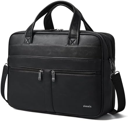 Amazon.com: Augus Leather Briefcase for Men 16 inch laptop Bag