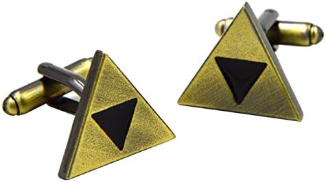Cufflinks, the Legend of Zelda Triforce French Cuff Links for Men (Bronze)