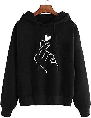 Women's Cute Cat Ear Big Pocket Hoody Sweatshirt, Cartoon Anime Kangaroo Pouch Carriers Hoodie Pullover-SUNSEE Gril