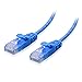 Cable Matters 10Gbps 5-Pack Snagless Cat 6 Ethernet Cable - 10ft, Slim Profile Cat 6 Cable, Cat6 Cord, Thin Ethernet Cord, Blue