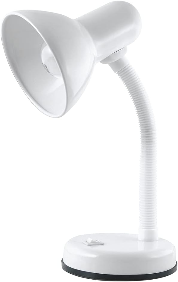 Homelife Classic 35W Flexi Desk Lamp Diamond White L958WH UK Plug