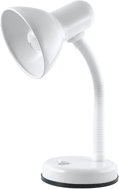 Homelife Classic 35W Flexi Desk Lamp Diamond White L958WH UK Plug