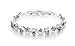 Girl Era Multi-Gemstone and Diamond Accent Bangle Bracelet Charm Bracelet