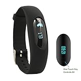 Willful Non-Bluetooth Pedometer Bracelet Fitness Tracker Watch with Step Calories Counter Sleep Monitor Distance Time / Date (Simple,No app,No Phone need) for Walking Running Kids Men Women (Black)