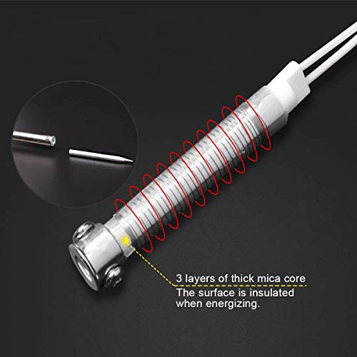 Soldering Iron, Soldering Iron Kit Electronics 60W 110V, Chrome Plated Steel Straight Tip Head Design with Power Indicator Light, Solder Wire 1.0mm Dia, Rosin, Cleaning Sponge, Holder