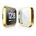 3 Pack Case for Fitbit Versa 2 with Screen Protector, Haojavo Soft TPU Full Protective Cover Ultra-Thin Scratch Resistant Slim Fit Plated Bumper for Fitbit Versa 2 Accessories