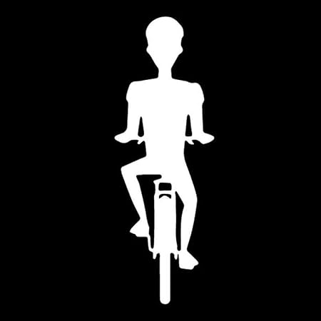 Amazon ty 5 3cm 15 3cm自転車サイクリングバイクの興味深い乗り物ポジティブな人々ヴィンリーデカール装飾車のステッカーc27 04 シルバー ステッカー デカール 車 バイク