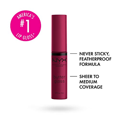 NYX PROFESSIONAL MAKEUP Butter Gloss, NonSticky Lip Gloss Devil's