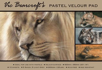 Vic Bearcroft's Pastel Velour Pad - Large Sandy and Light Grey (350mm x 500mm)