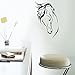 Yosoo Horse Head Wall Sticker Removable Wall Decals DIY Art Mural Home Kitchen Living Room Bedroom Wall Door Decoration