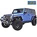 EAG Rear Fender Flares Steel Flat Style 2PCS Fit for 07-18 Jeep Wrangler JK