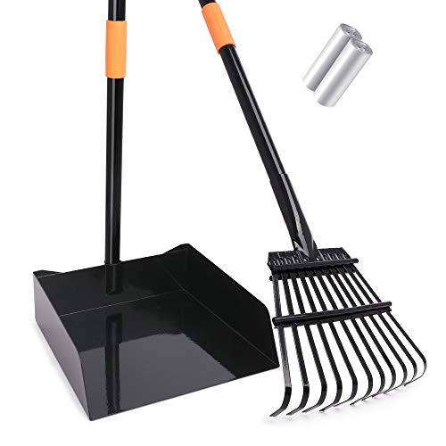 TNELTUEB Extra Large Metal Pooper Scooper, Dog Poop Scoopers Tray and