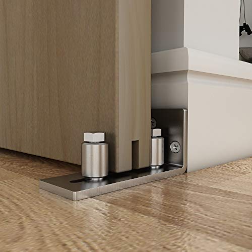 JUGREAT Barn Door Floor Guide Stainless Steel,Sliding Door Guides Floor