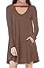 Giotto Women’s Long Sleeve Swing Casual Loose T-Shirt Dress With Pockets