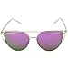 ASLNsong Womens Cat Eye Sunglasses Mirrored Flat Lenses Fashion Metal Frame Sunglasses UV400