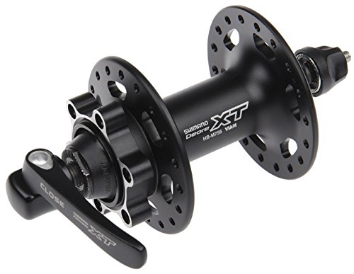 SHIMANO Système de Fixation Rapide DEORE XT HB-M756 Moyeu de Roue Avant Black 6-Trou