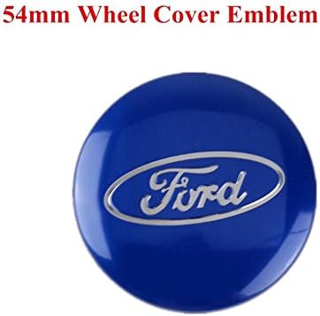 4Pcs 54mm Wheel Centre Cap Hub Cap Cover Emblem for Ford Focus Mondeo Fiesta 6M21 1003 AA / 6M211003AA Blue Color