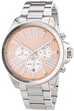 Michael Kors Wren Chronograph Rose Dial Stainless Steel Ladies Watch MK5837