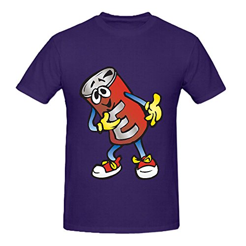 Can Guy Mens T Shirts Design Crew Neck Purple DTG