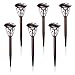 GIGALUMI Solar Lights Outdoor Garden Led Light Landscape/Pathway Lights Brown- 6 Pack