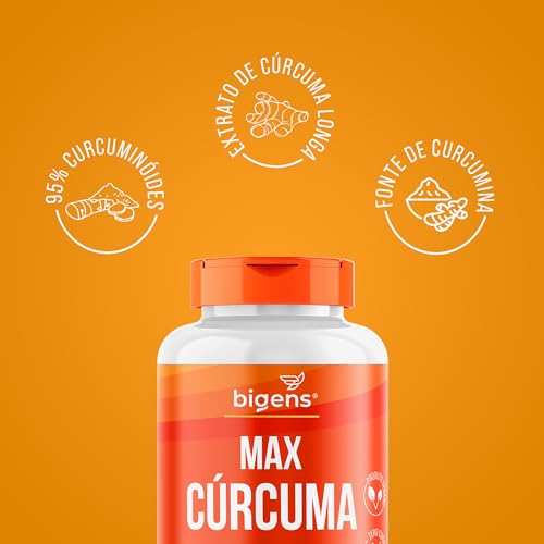 Max Cúrcuma, 95% Curcuminóides, Curcumina, Biogens, Kit 2 x 60 Cápsulas