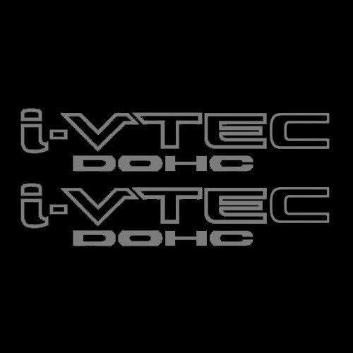 [#205] FLA Two(2) Silver HONDA I-VTEC DOHC Car Decal Vinyl Window Wall Sticker JDM
