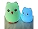 Goodnight Owl Junior Rechargable Night Light for Kids & Toddlers - Multi-Color LEDs (9 Colors!), Remote Control, BPA-Free Silicone, 9 Levels of Brightness, Auto-Off Timer. Super Cute and Fun!