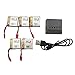 Fytoo 5PCS 3.7V 380mah Lithium Battery + 1pcs 5-in-1 Balanced Charger for SYMA X21 X21W X26 D15 X100 Quadcopter Spare Parts RC Drone Battery (5pcs Batteries + 5-in-1 Balanced Charger(Gray))