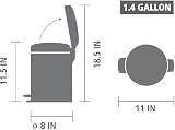 Brabantia Newicon Pedal Bin 5 L Matt Black with Inner Bucket view 5