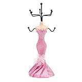 TRENTON New Mannequin Jewelry Stand Earring Necklace Holder Display Stand Evening Dress Lady Figure - Pink