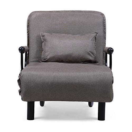 Convertible Sofa Bed Arm Chair Single Dorm Room Couch Recliner Sleeper Folding