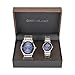 His and Her Watch Sets - 2 Piece Matching Gift Set by Gino Milano with Gift Box-(Silver)