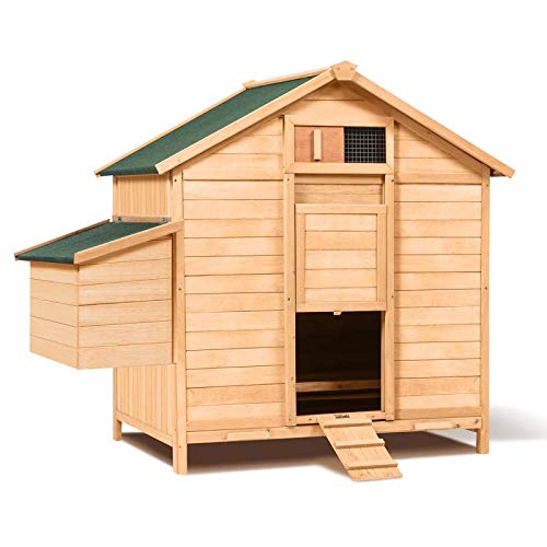 IDMarket - Poulailler Chalet en Bois 8 à 12 Poules avec pondoir