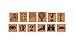 Cavallini Papers Assorted Wooden Rubber Stamps, Curiosities, Set of 12 (Spanish Edition)