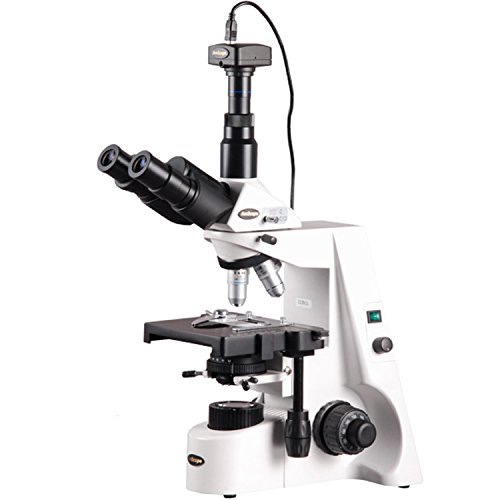 AmScope 40X-2500X Infinity Kohler Siedentopf Biological Compound Microscope + 5MP Camera
