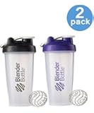 28 Oz. Blender Bottle W/wire Shaker Ball- Pack of 2, Colors may vary