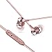 Earbuds, E&jing In-ear Earphones Metal Magnetic Headset Built in Mic 3.5mm Audio Jack Headphones (Pink)