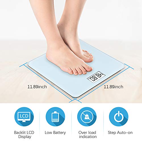 Digital Body Weight Bathroom Scale with Step-On Technology, Backlight Display, High Precision Measurements, 440Ibs/31st/200kg Capacity