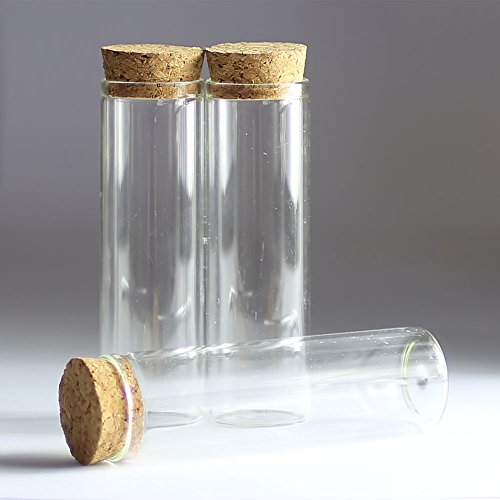 50pcs 50ml Small Mini Glass bottles Vials Jars with Cork Stoppers 50ml