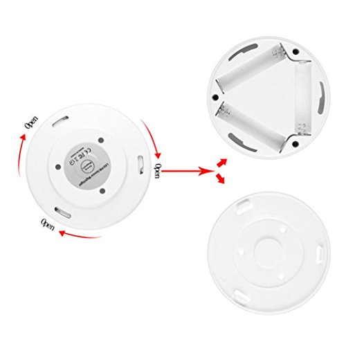 Sonmer 6 LED Wireless PIR Auto Motion Sensor Infrared Night Light,Cabinet Stair Lamp (White)