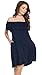My Space Clothing Women's Off Shoulder Soft Jersey Dress w/Pocket-Made in USA